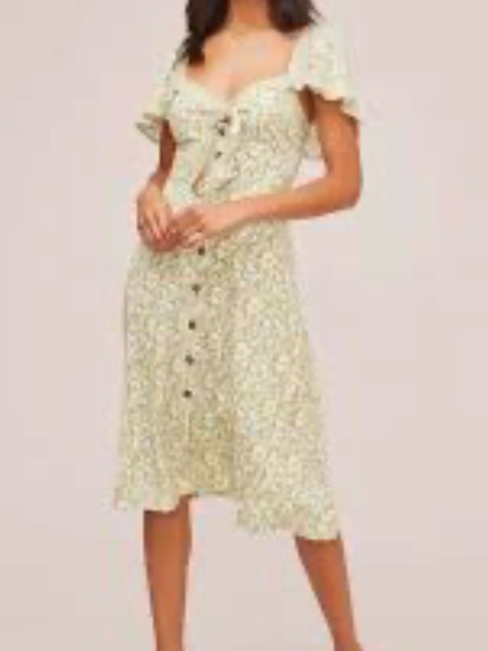 ❤️ Maje new no tag Floral Button-Front Midi Dress